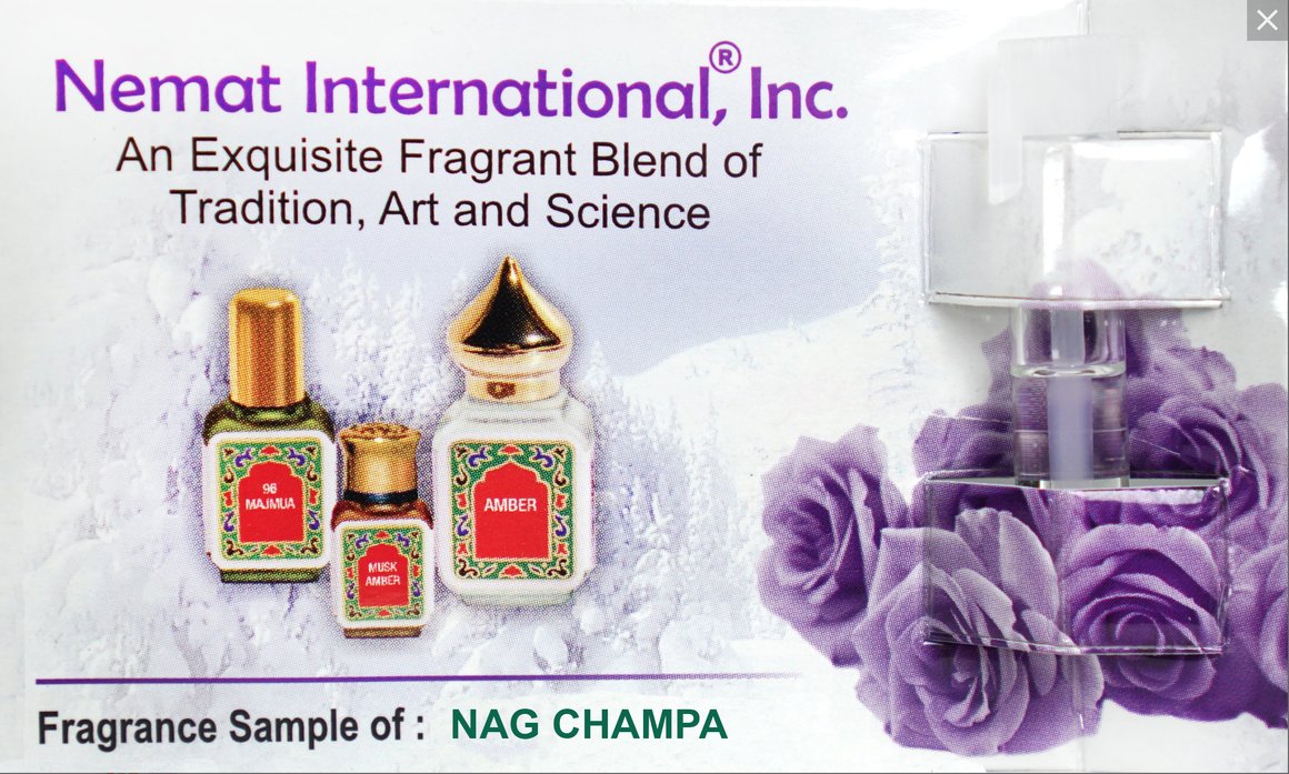 Natural perfume oil long lasting fragrance Nag Champa , Roll on